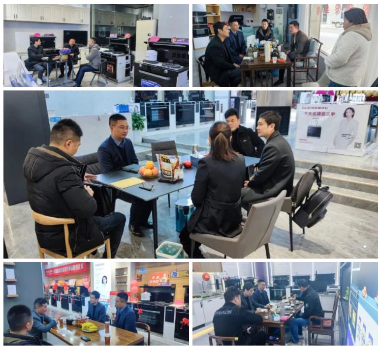 佳歌集成灶總裁袁海濱一行走訪考察安徽終端市場！